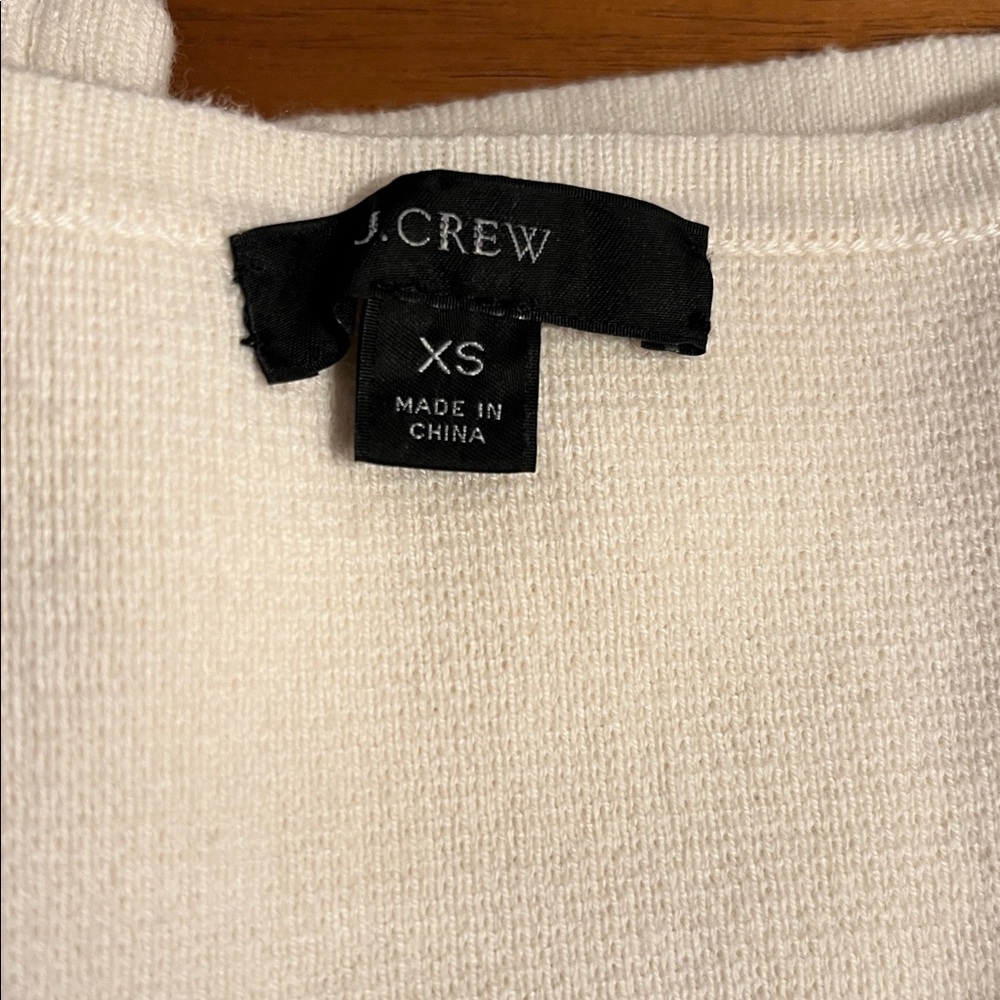 J.Crew | Juliette collarless sweater blazer | Cream | Size XS - Picture 6 of 15